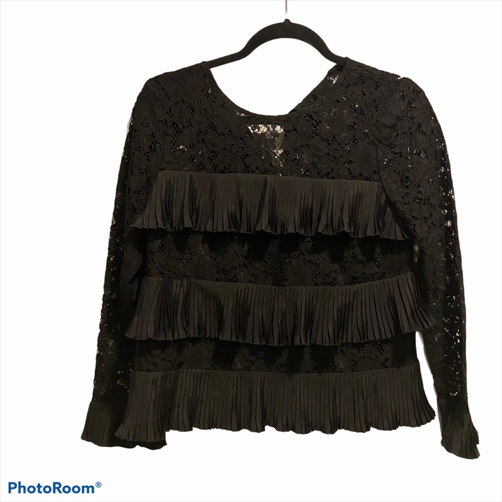 JCrew Black Lace Top